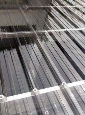 1.2毫米厚PC耐力板全透明阳光板采光瓦塑料屋顶车棚雨棚温室大棚