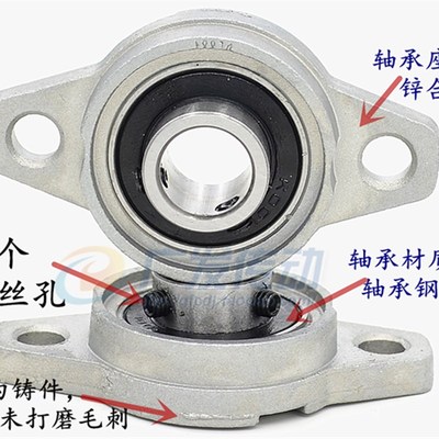 锌合金轴承座 KFL08/000/001/002/003/004/005/006 小型轴承座