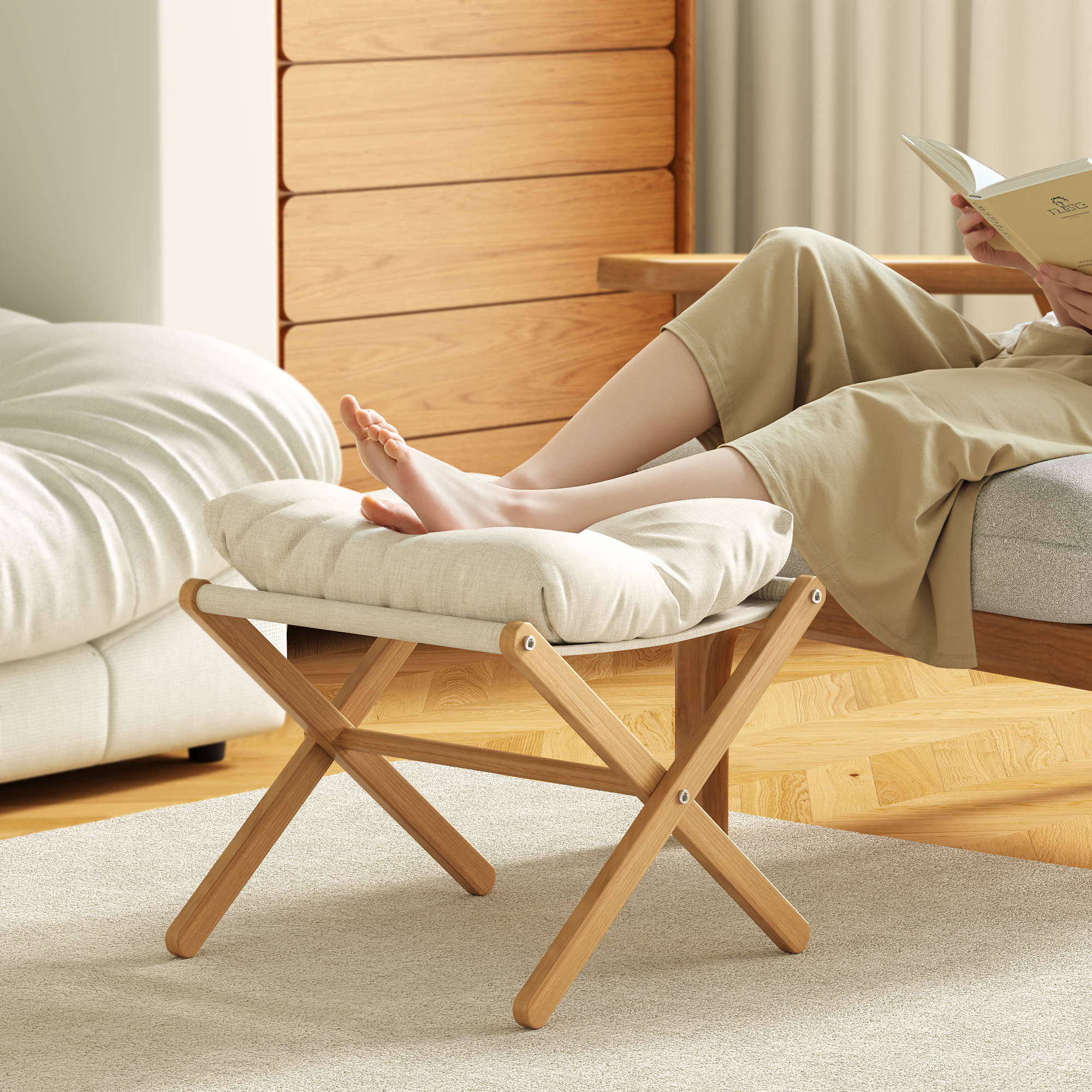 垫脚凳实木凳子可折叠家用小凳子