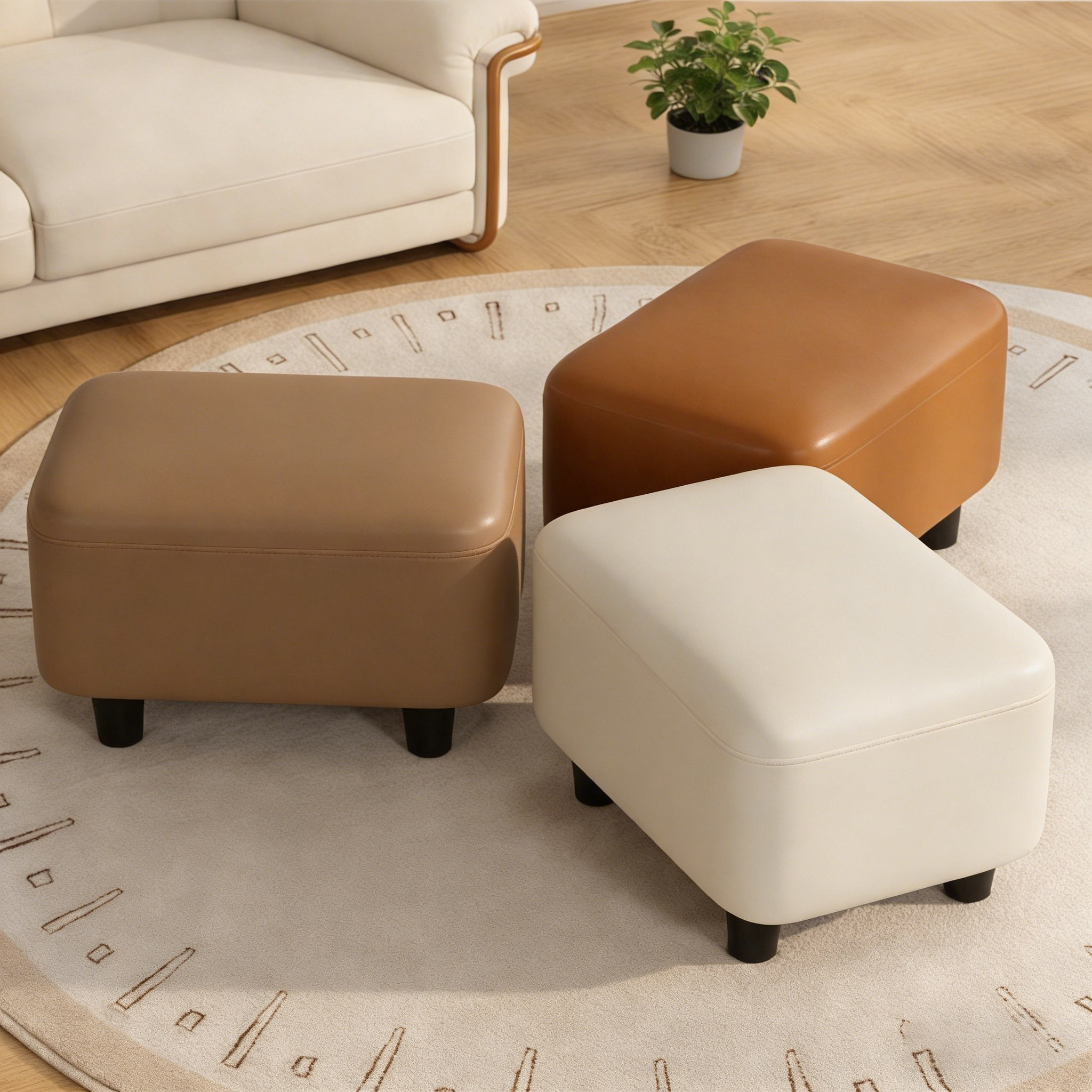 换鞋凳门口家用入户玄关穿鞋凳高级感客厅软包沙发矮凳实木小凳子,住宅家具,换鞋凳,淘宝优惠券,粉丝福利购,淘宝优惠卷