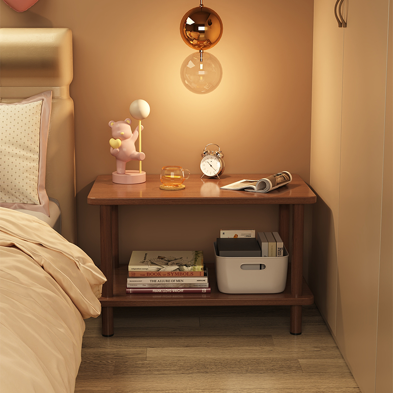 中古风床头柜加粗实木腿承重稳固