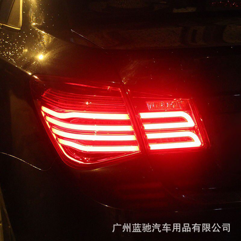 适用09-14款雪佛兰科鲁兹LED尾灯总成改装奔驰款LED尾灯流水转向