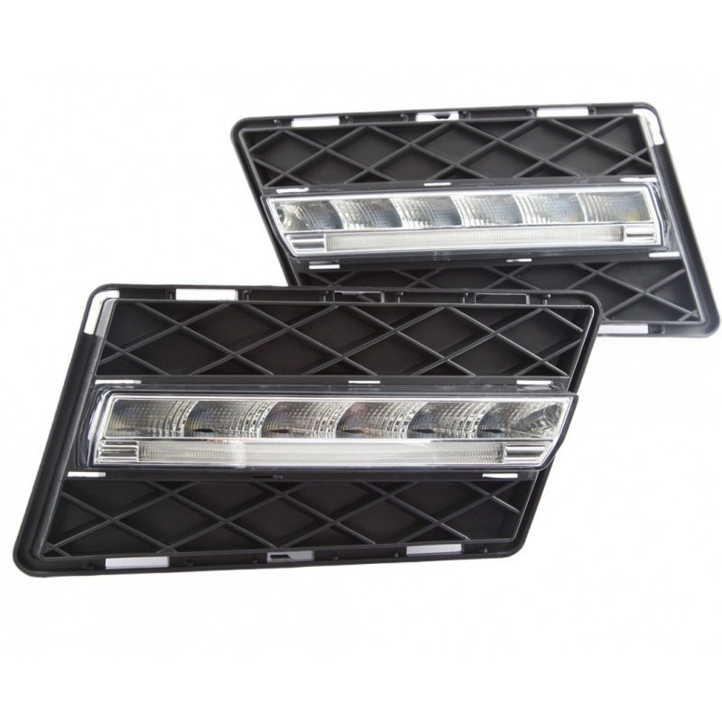 适用于08-12款奔驰W204日行灯 GLK300 GLK350日间行车灯改装