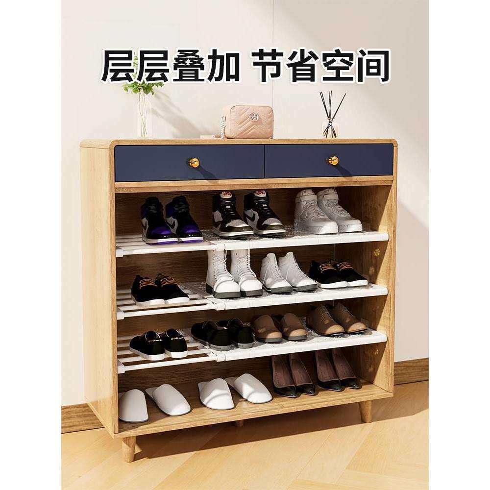 支撑实用隔板置物架空间免打孔分层伸缩横板格板韩式省衣柜空间云