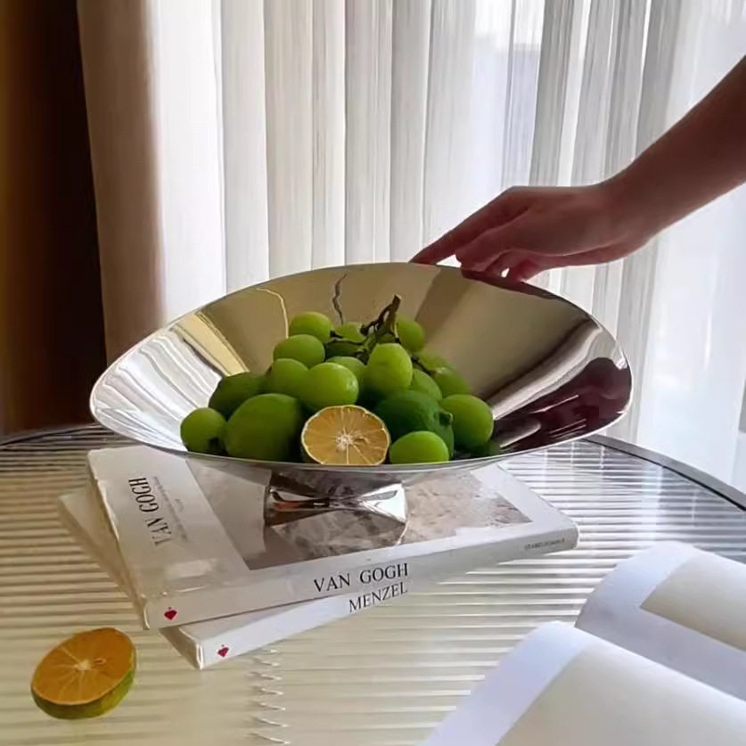 现代轻奢304不锈钢KTV水果盘家居酒店桌面茶几收纳托盘装饰品摆件,电子元器件市场,电线扎带/束线带,淘宝优惠券,粉丝福利购,淘宝优惠卷