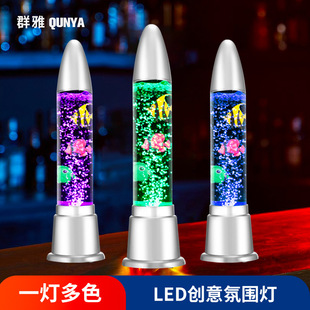 LED七彩鱼灯水柱气泡灯氛围灯酒吧装饰灯婚庆路引灯水母灯景观灯