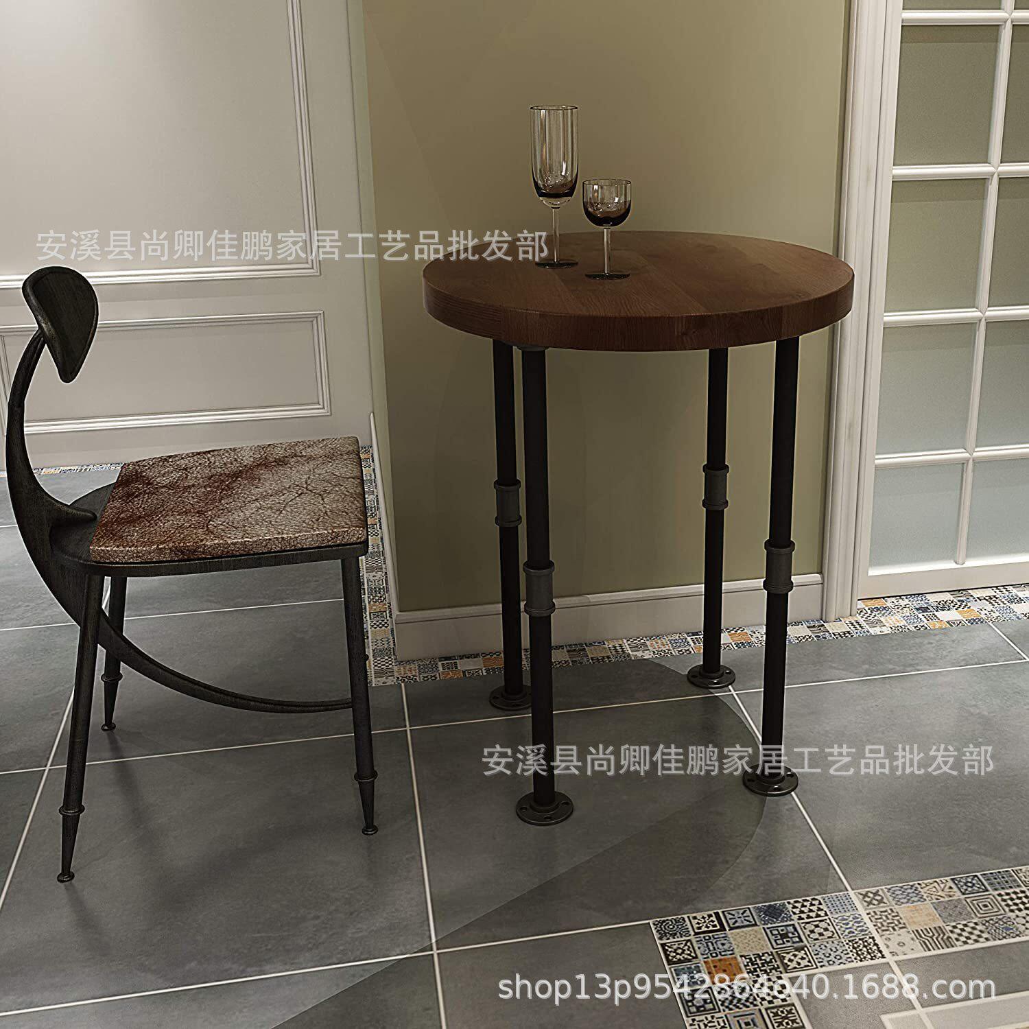 复古餐桌工业管桌腿套装咖啡桌和茶几书桌头柜用铁底座腿