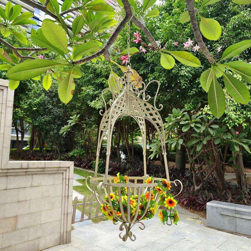 阳台花园布置吊篮绿萝吊兰高级感宫廷悬挂式垂吊吊盆北欧挂盆花盆