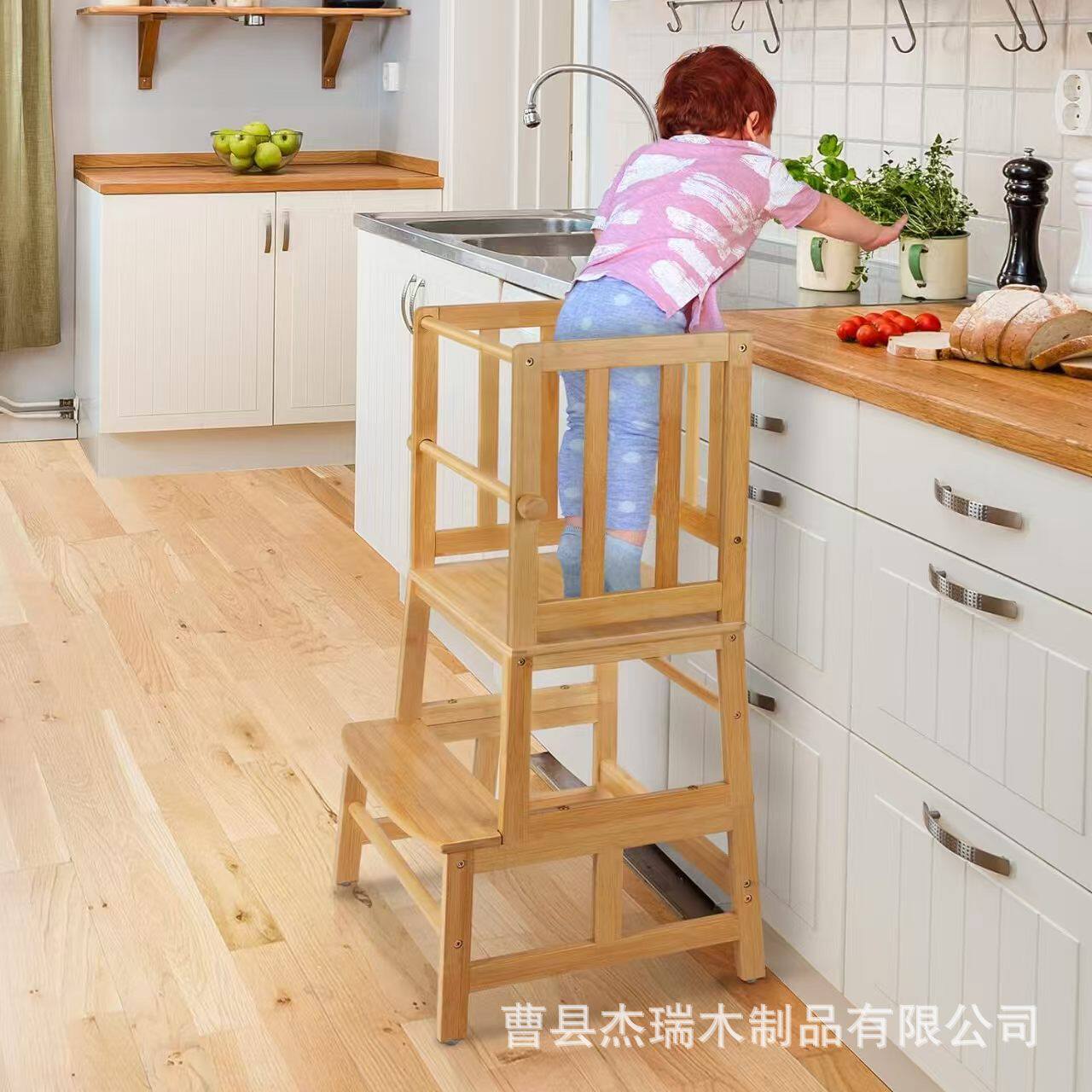 实木洗手洗漱脚踩凳儿童阶梯凳木质儿童成长椅垫脚凳子宝宝学习塔