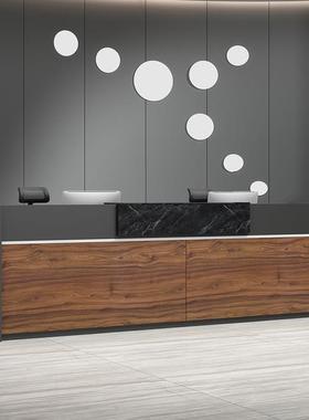 公司前前台接待台简约现代询迎宾收咨银台吧台办QT-21-8-公室台台