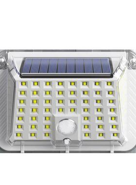 新壁款太阳能90LED家用照明户外庭院壁灯超亮灯路灯白色人透明体