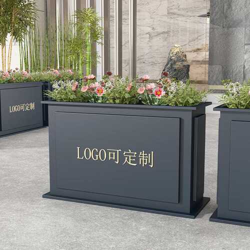 户外铁艺花箱组合商业街外摆围栏花坛咖啡厅隔断售楼部种植箱花槽