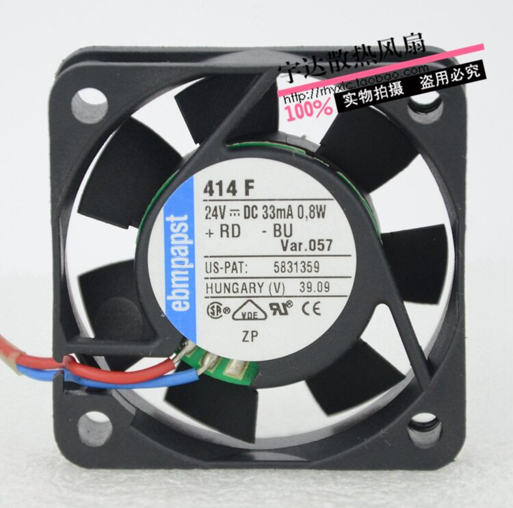 原装正品德国ebmpapst414F24V0.8W4CM4010变频器散热风扇两线
