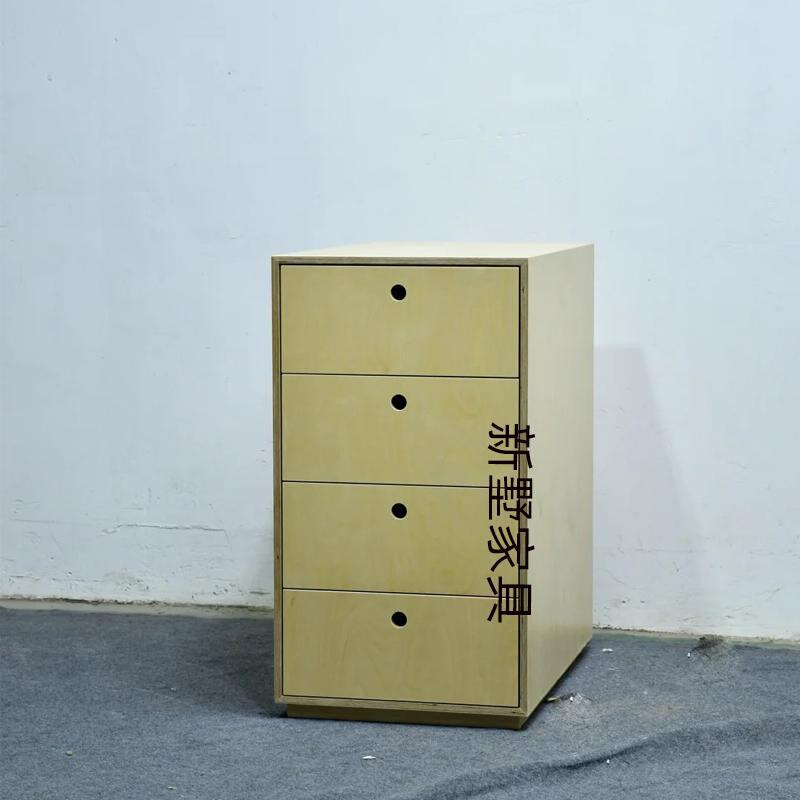 设计师卧室床头柜简约现代收纳柜桦木多层板带抽屉斗柜杂物餐边柜
