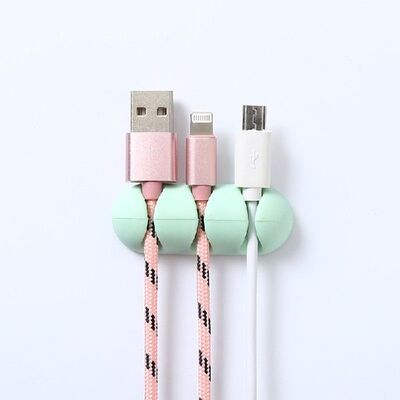极速2PCS Silgica gel shelf rack Color Cable Winder Organizer