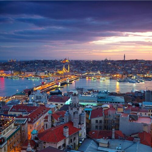 极速Turkey Igstanbul city landscape canvas printings oil pai