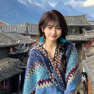 cape outside Ethnic fashion Yun.nan with 极速New