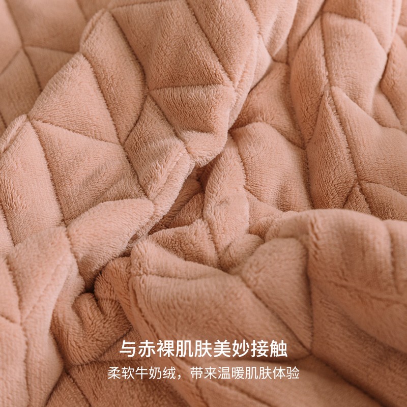 极速加厚牛奶绒夹棉床笠单件冬季珊E瑚绒床罩防滑席梦思床垫保护