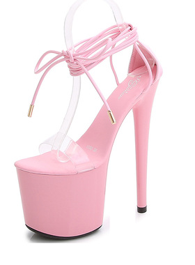 极速Super High Heels Sandals show lacqIuerskin 20cm thin hee