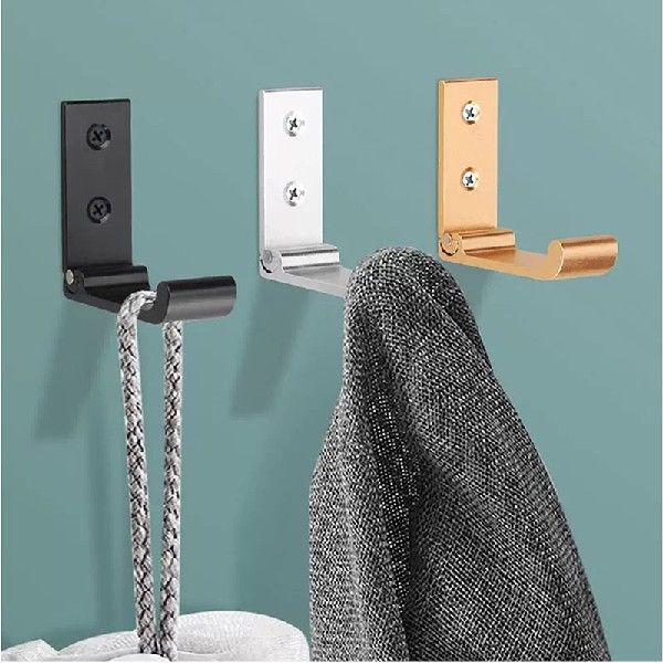 速发1/2/4/8pcs Foldable Hooks Aluminum Rustproof Hook Wall D