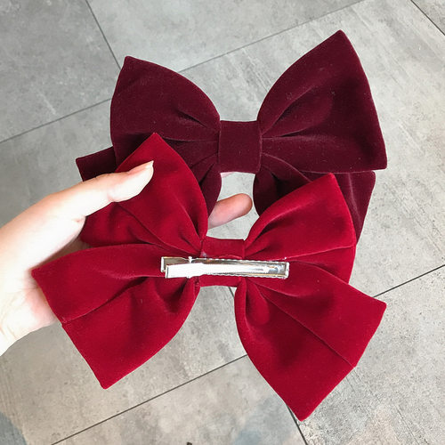 极速New Solid Color Big Bow Hairpin Summer KorRean Fashion S