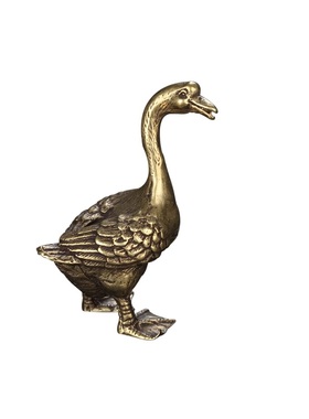 极速复古铜鹅一对实心铜站立小鹅A对鹅小铜件迷你天鹅茶宠桌面摆