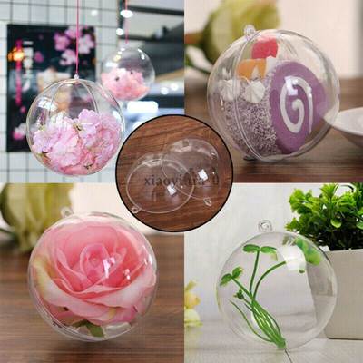 极速Fashiong 5cm 7cm 10cm Clear Baubles Ball Transparent Pla
