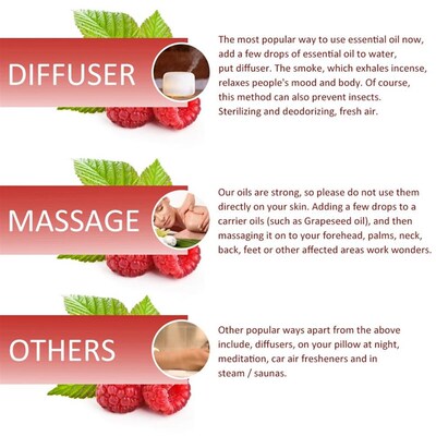极速Raspberry Frkagrance Essential Oils 10ml Pure Plant Frui