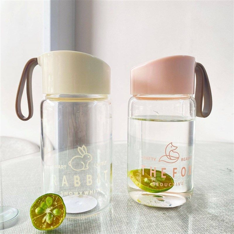 极速2022新款可爱p杯子玻璃 家用卡通高硼硅随行杯小礼品赠送