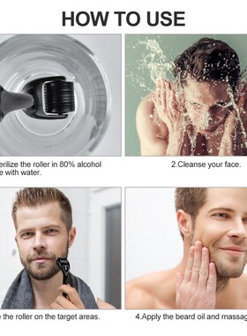 极速4pcs set Barbe Beard Growth Kit Essence Oil Enhance.r No