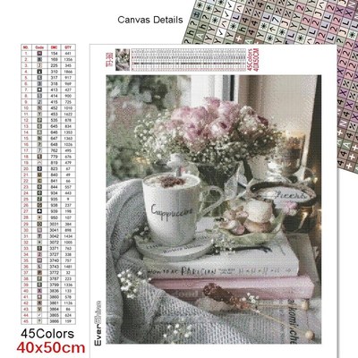 极速Evershine Diamond Painting FlowerG Pink Full Square Roun