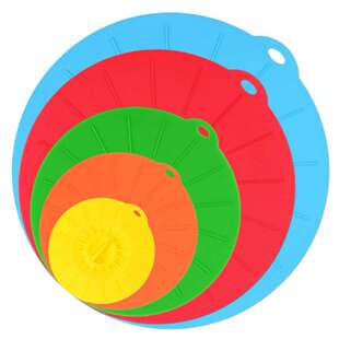 新品5PcsSet Silicone Lids Heazt Resistant Reusable Durable