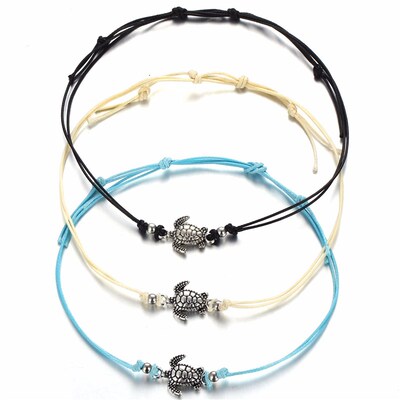 极速Vintage Turtle Anklets For women SummerN Beach Barefoot