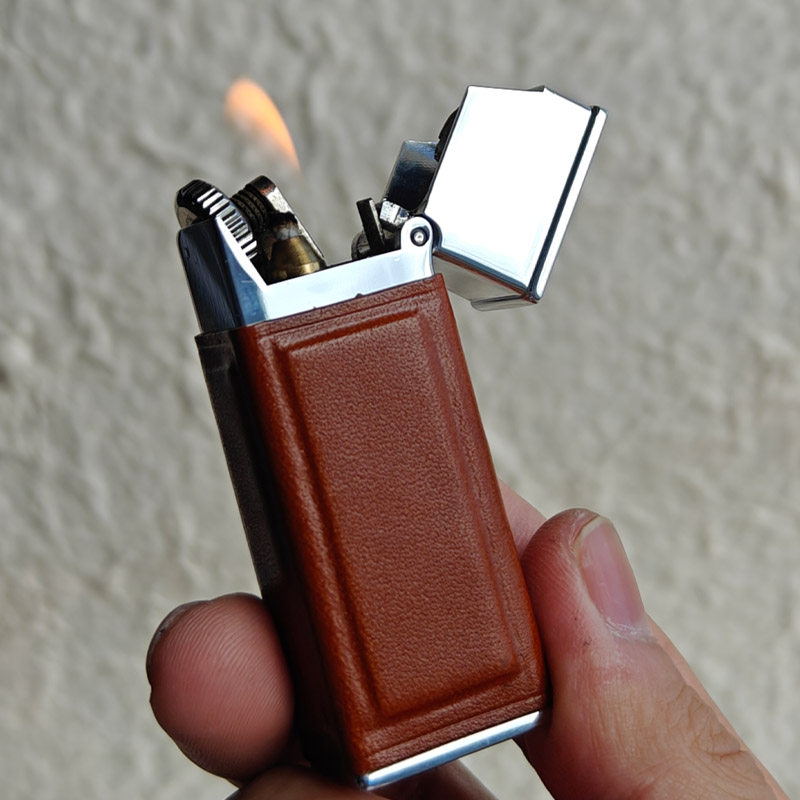 极速复古煤油d火机朗弗罗黄铜创E意斜轮式手工怀旧老式个性送男