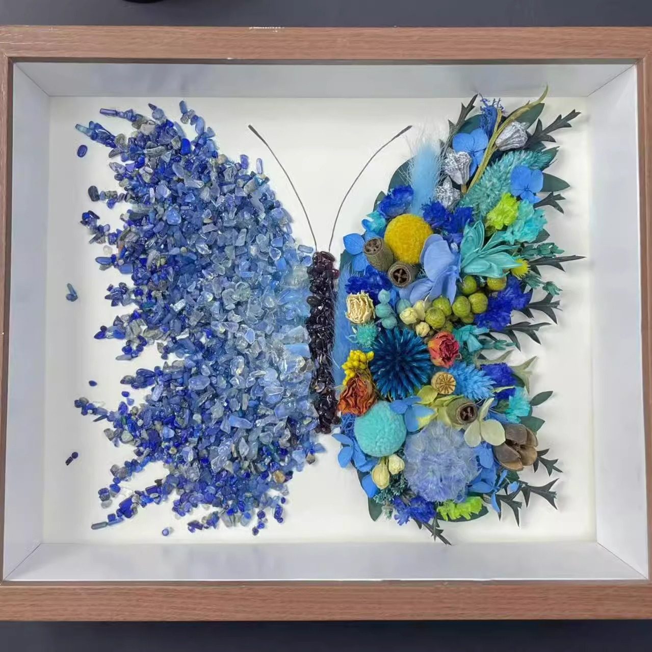 蓝绿水晶干花材料包手工干花