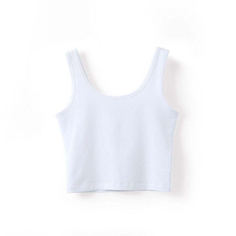 极速纯棉白色背心女内搭2025新款夏外穿美背无袖工字Y吊带打底短
