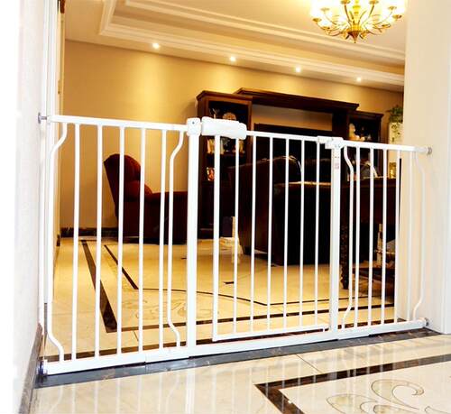 极速Adajustable Baby Safety Gate Door Fence Stair Through Wa