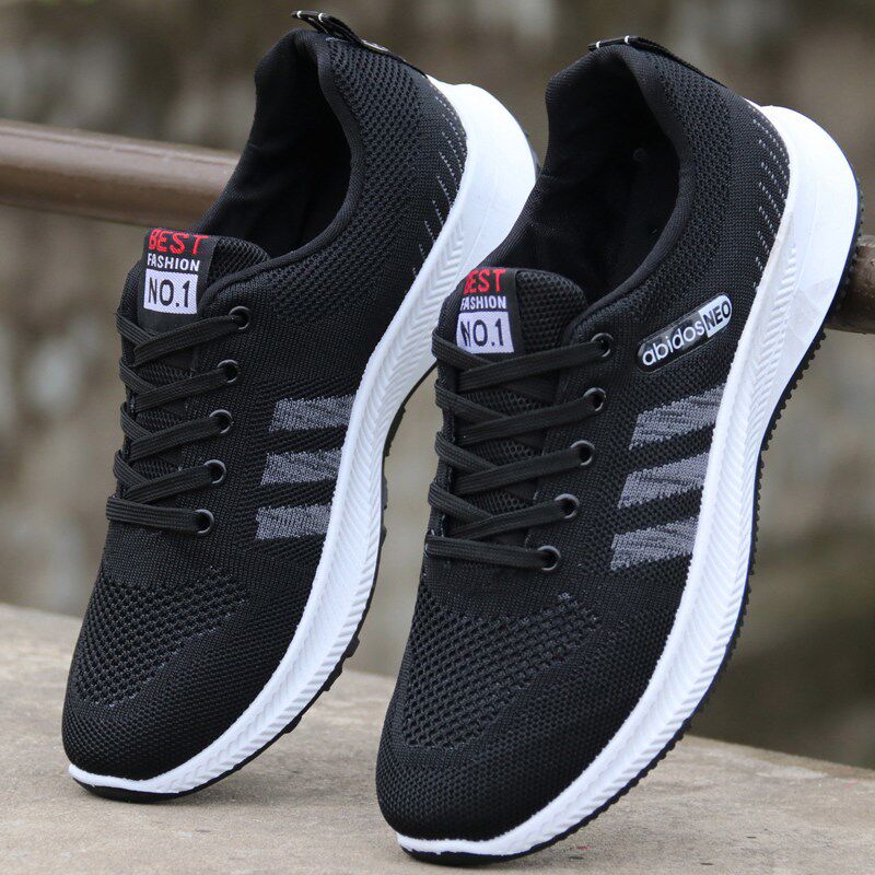 新品防臭男鞋春秋季透气网鞋男士运动鞋轻便防滑工作X鞋子男休闲