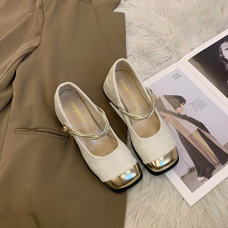 极速新中式国g风高跟鞋女粗跟配旗袍裙子百搭温柔晚风夏季2026新