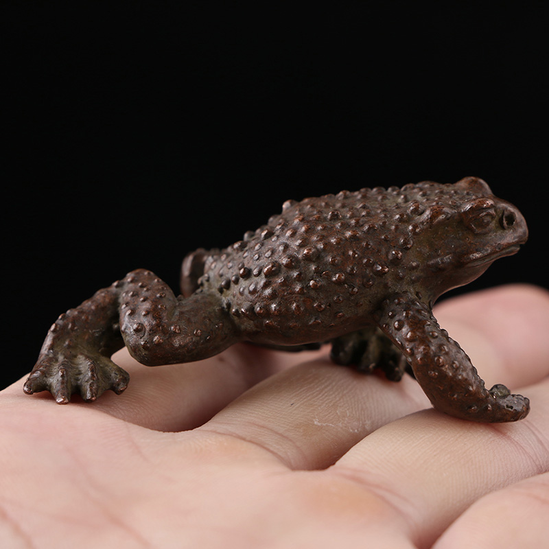 极速仿古铜制茶宠日式茶道u小动物手工铜制创意小摆件功夫茶具茶