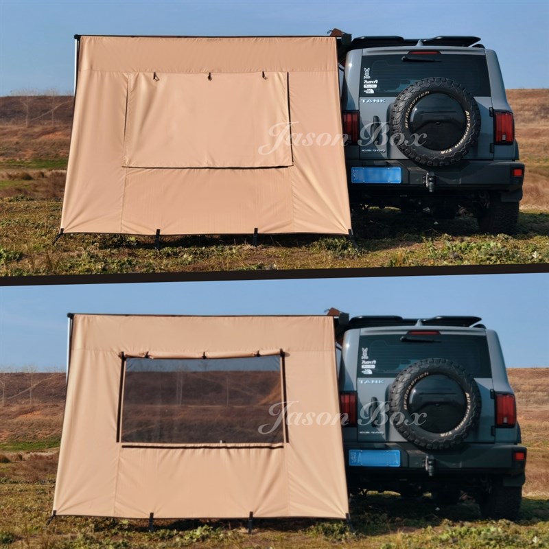 极速简森户外g车边帐拓展配件带窗户侧面遮阳布侧帐帘天幕帐篷围