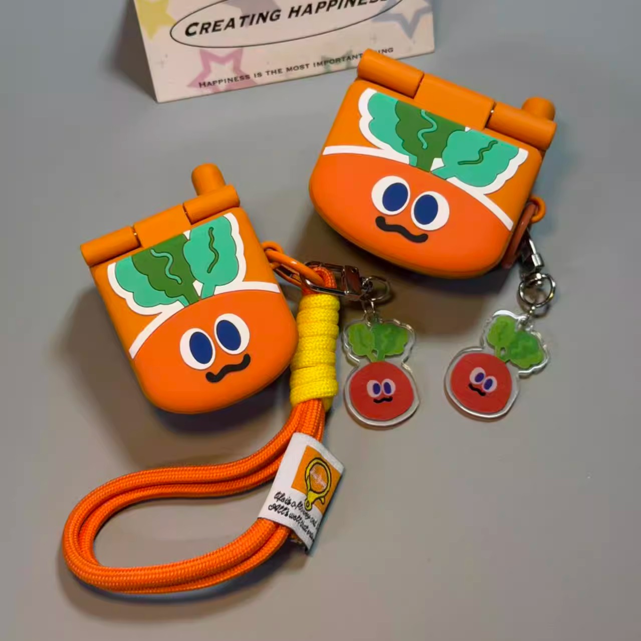 可爱魔魔胡胡胡萝卜手机适用苹果AirPods4代无线蓝牙耳机套AirPodspro3代创意AirPods1/2硅胶AirPodspro2防摔