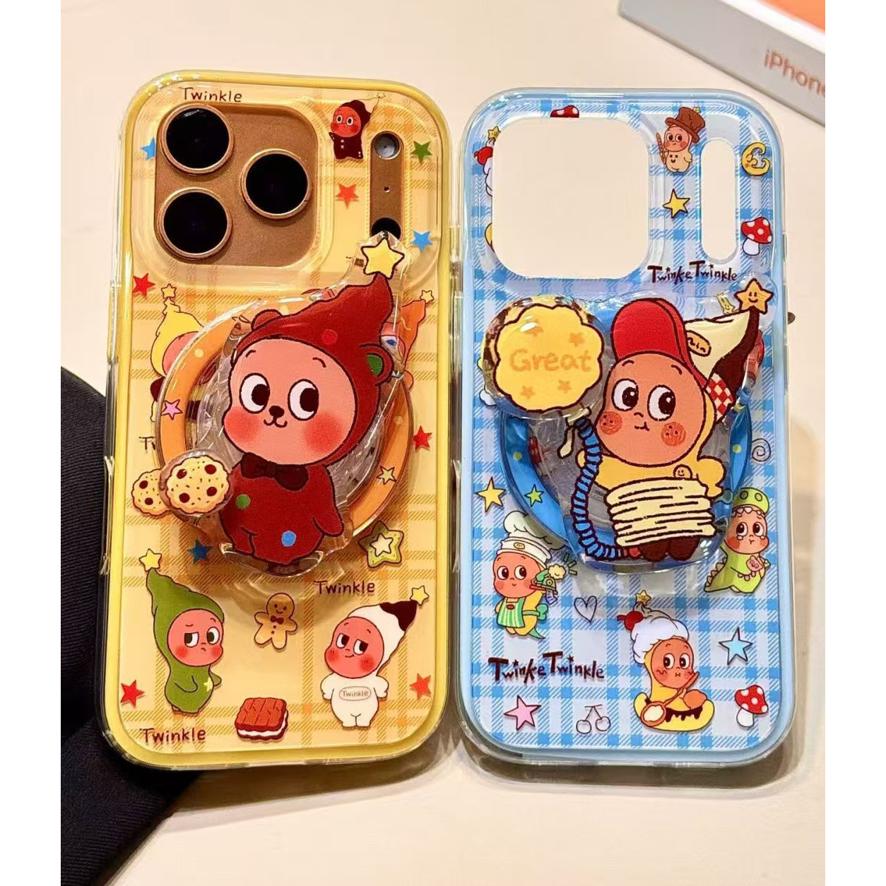 可爱格纹曲奇饼干星星男孩适用iPhone17promax手机壳15新款17pro13创意全包防摔16pro超好看17保护套