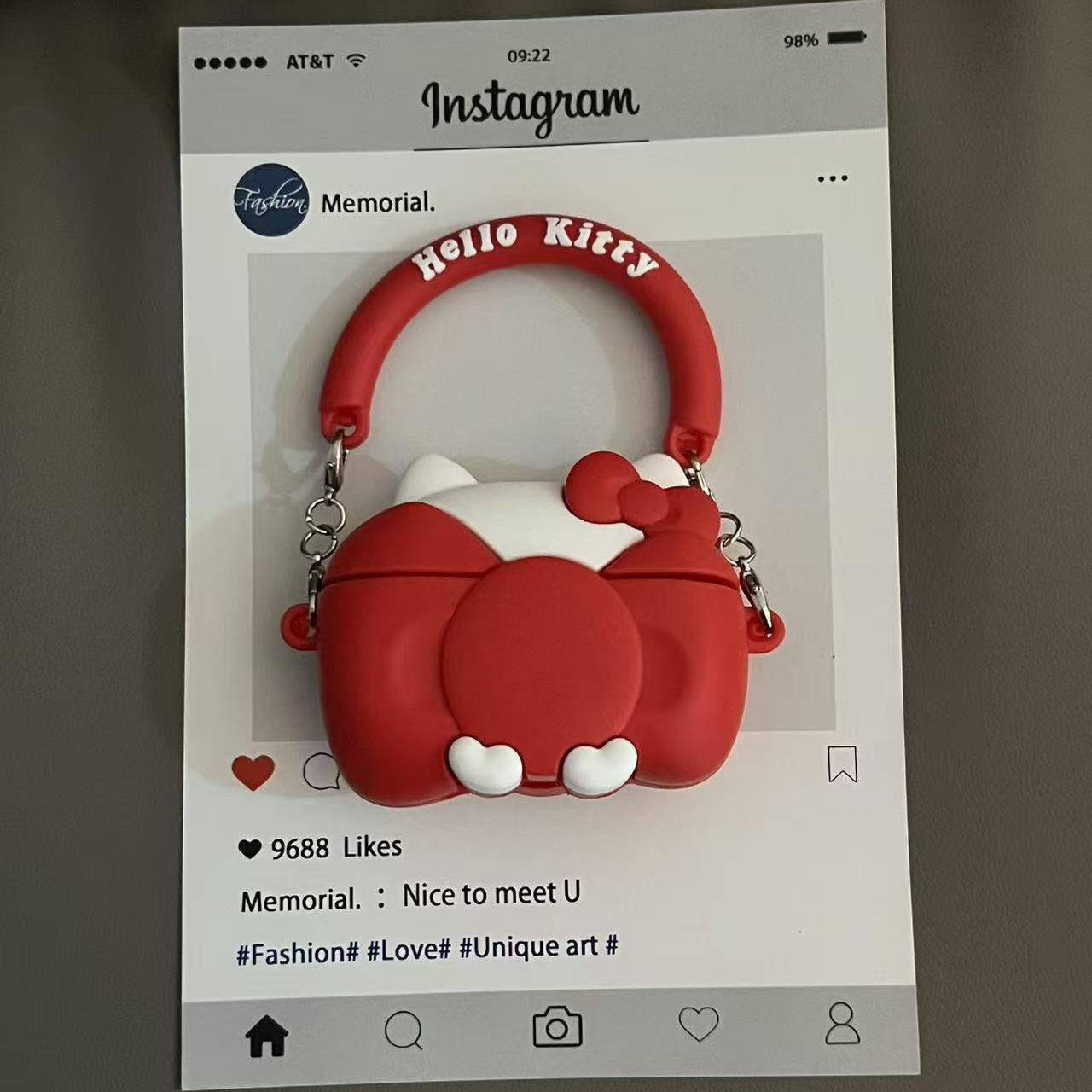 抱抱可爱蝴蝶结kitty适用苹果AirPods4代蓝牙耳机套AirPodspro3代个性AirPods1/2硅胶AirPodspro2防摔耳机盒