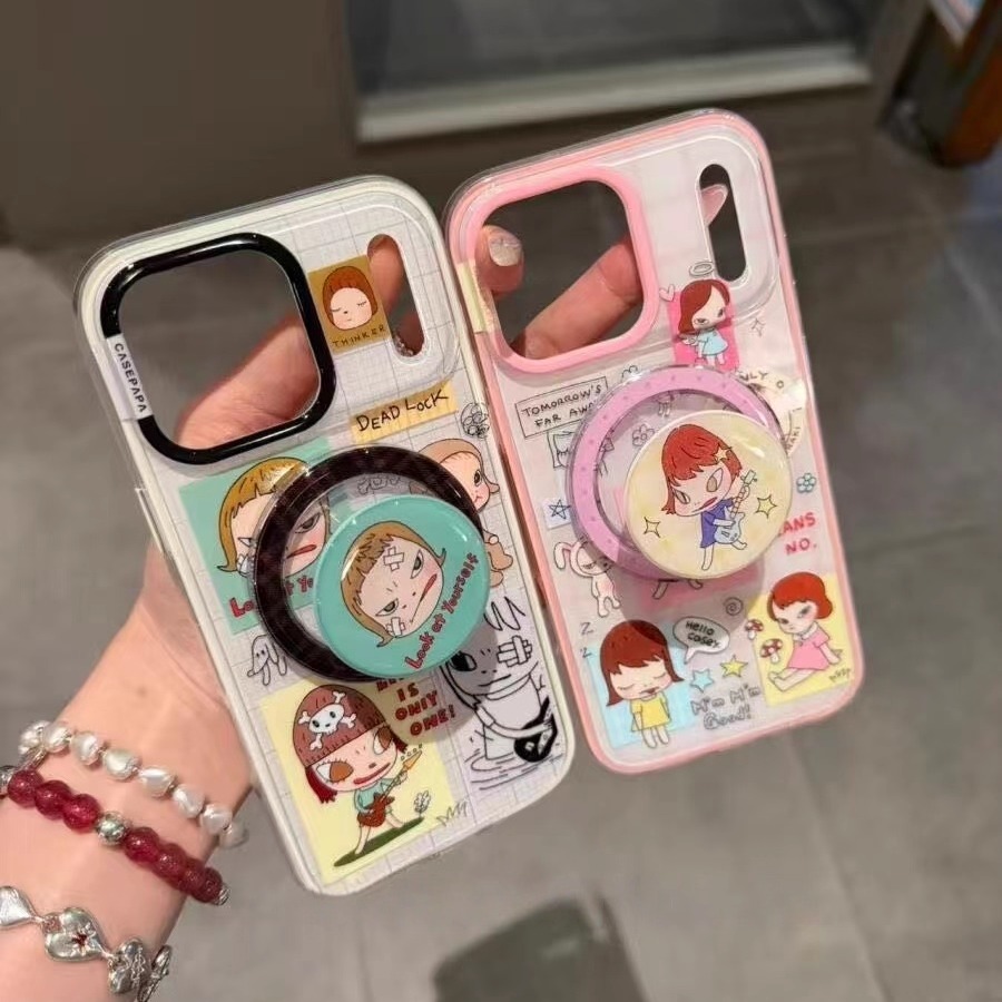 卡通奈良美智插画磁吸适用iPhone17promax手机壳15新款17pro网红女款13创意全包防摔16pro超好看17保护套