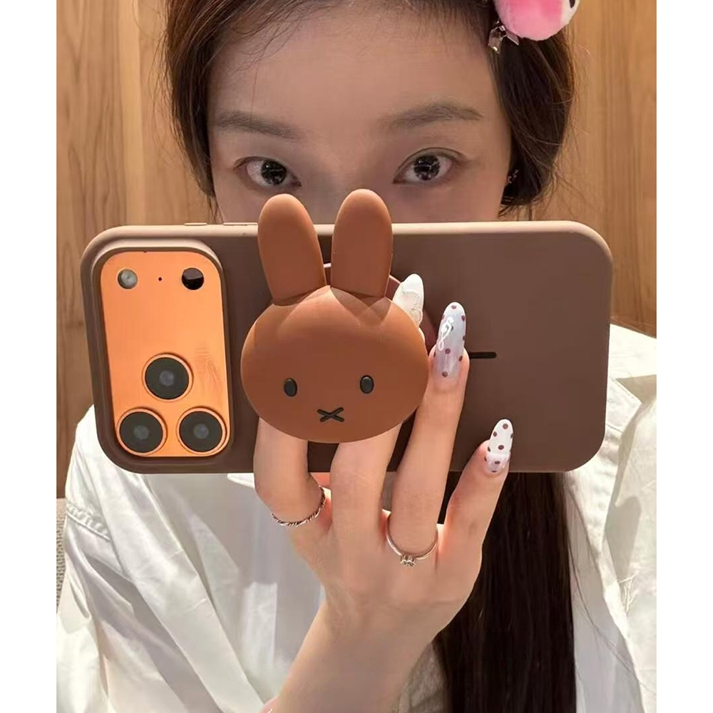 卡通棕可爱色米菲兔适用iPhone17promax手机壳15新款17pro网红女款13创意全包防摔16pro超好看17保护套