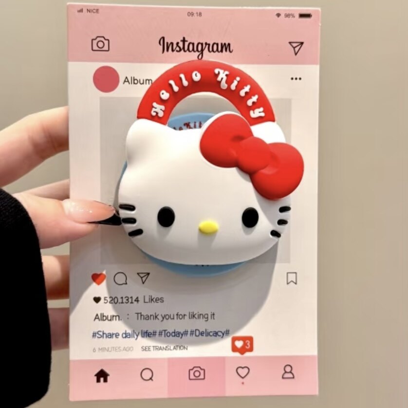 可爱立体kitty头像包包磁吸支架适用MagSafe手机强力吸附桌面懒人