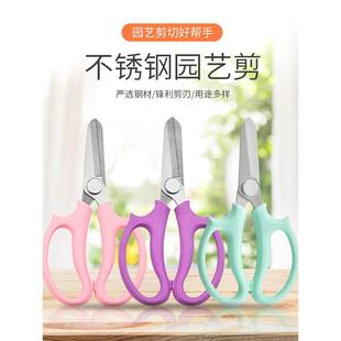 园艺剪园林果园修剪树枝专用家用布艺省力盆栽插花修宽头花艺剪刀