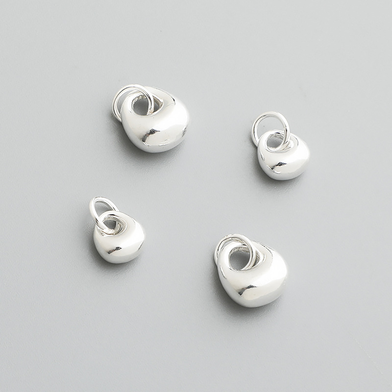 S925纯银秤砣DIY银坨坨饰品配件