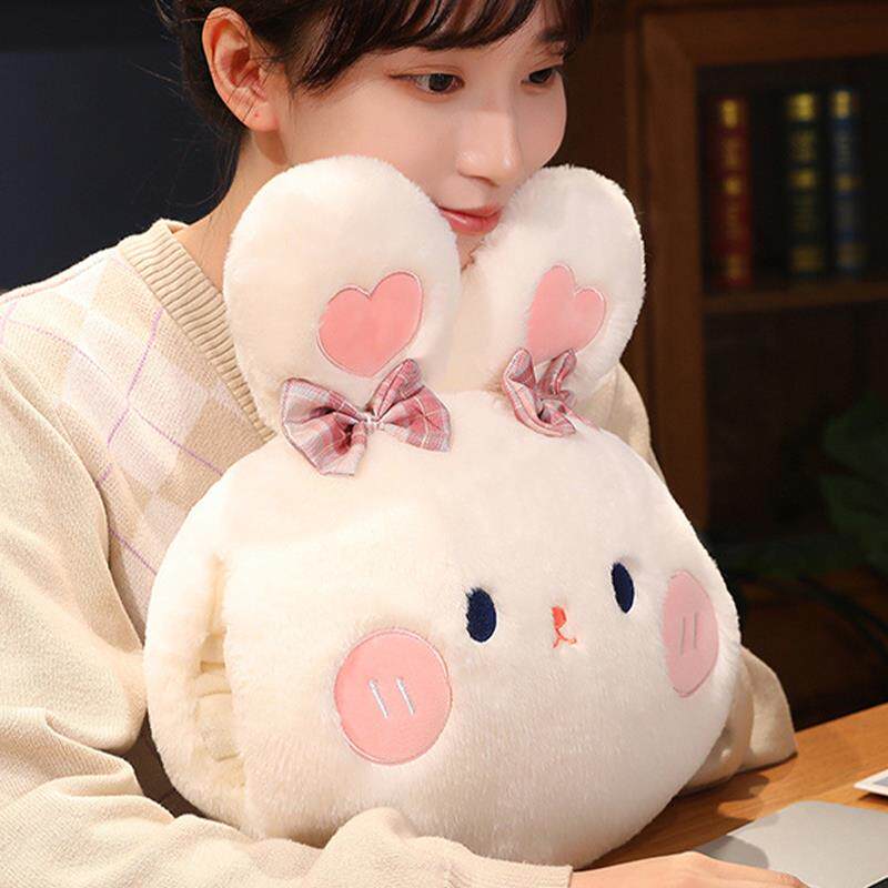 加厚暖手抱枕插手办公室桌上午睡小枕头学生宿舍女生毛绒手捂冬季